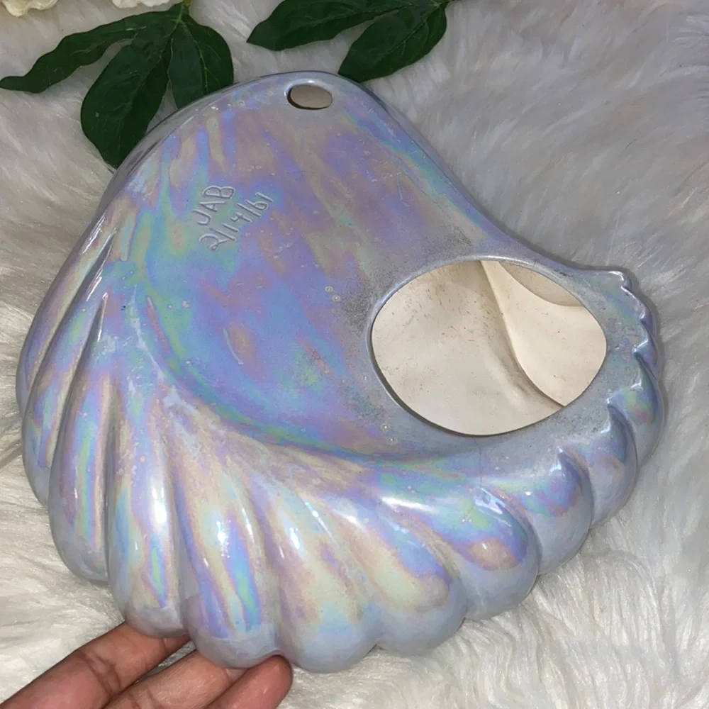 2/14/61 Unique JAB Iridescent Blue Shell Display Ceramic Tray - Picture 13 of 17